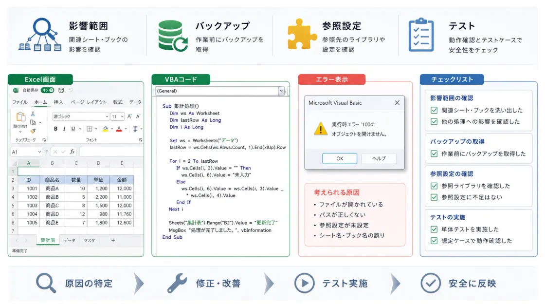 VBAマクロを安全に改修するための設計チェックポイント