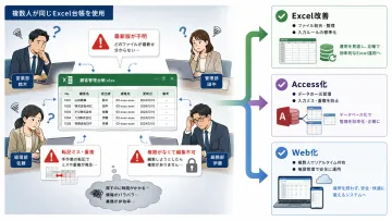 Excel管理の限界サイン｜複数人利用・共有ファイル・Access化を検討すべきタイミング
